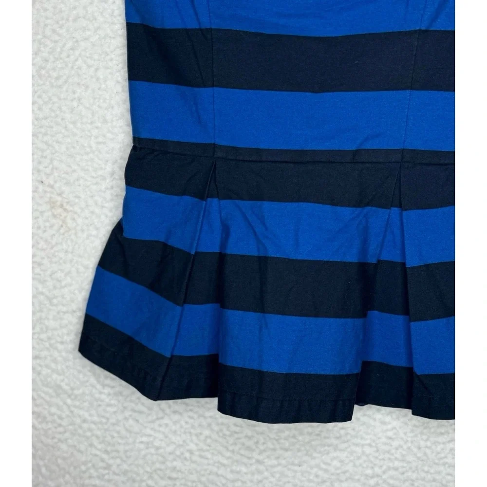 Hollister Blue Striped Strapless Peplum Tube Top Smocked Back Women's S Y2K EUC